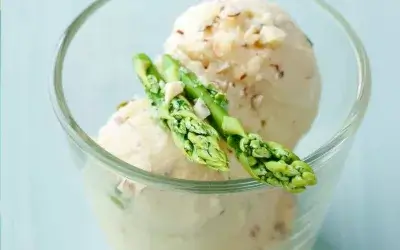 SALTED GREEN ASPARAGUS ICE CREAM