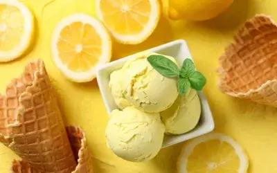 LEMON BASIL ICE CREAM