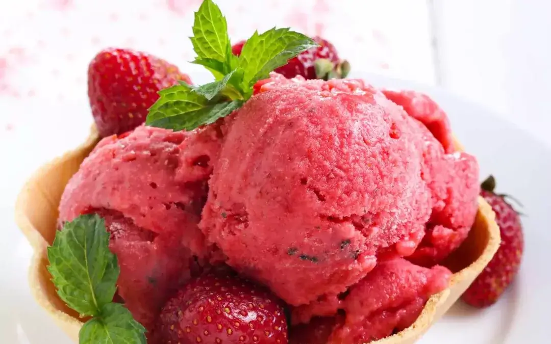 STRAWBERRY MINT SORBET