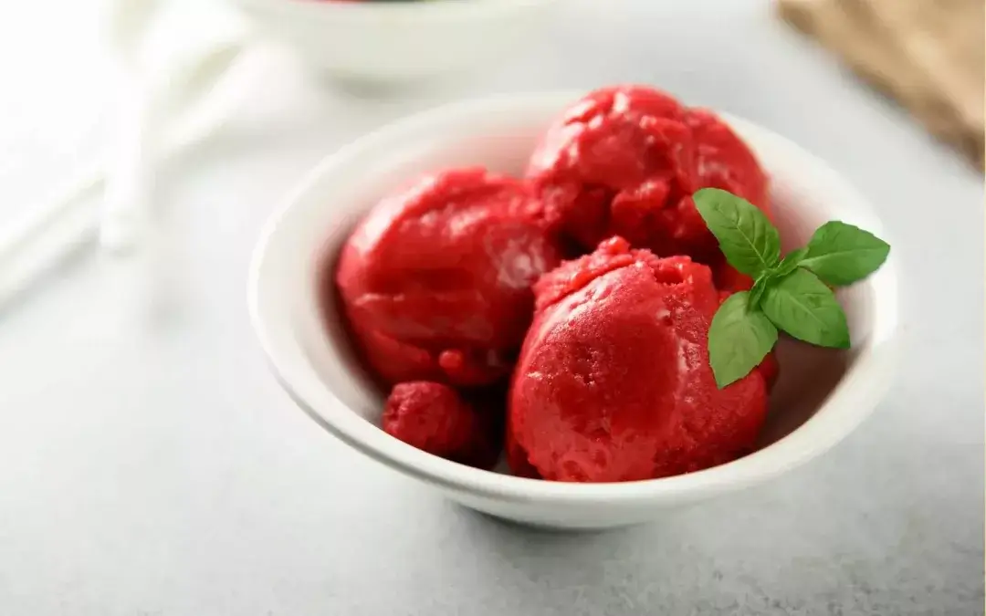 STRAWBERRY BASIL SORBET