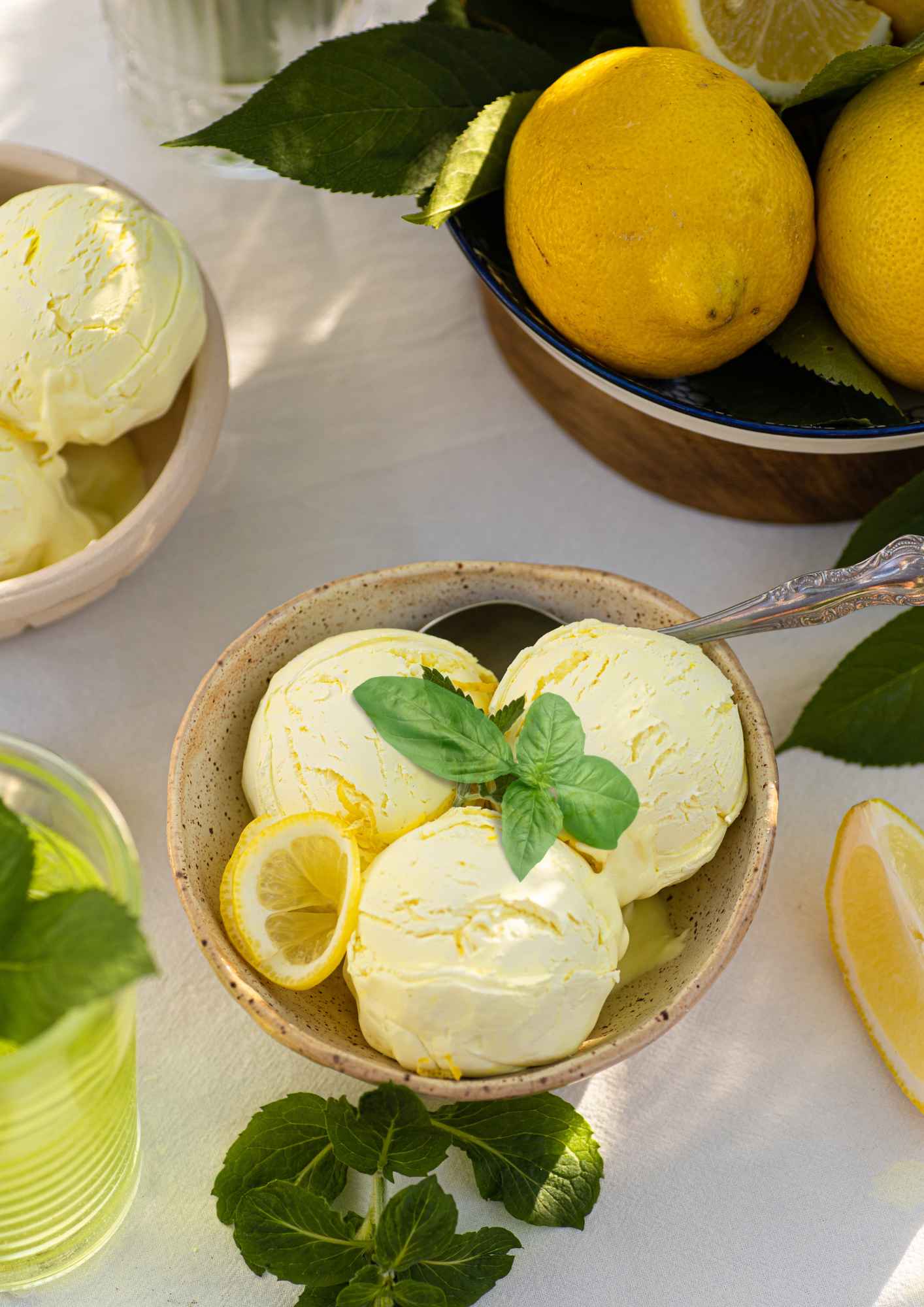 helado de limón y albahaca ninja creami