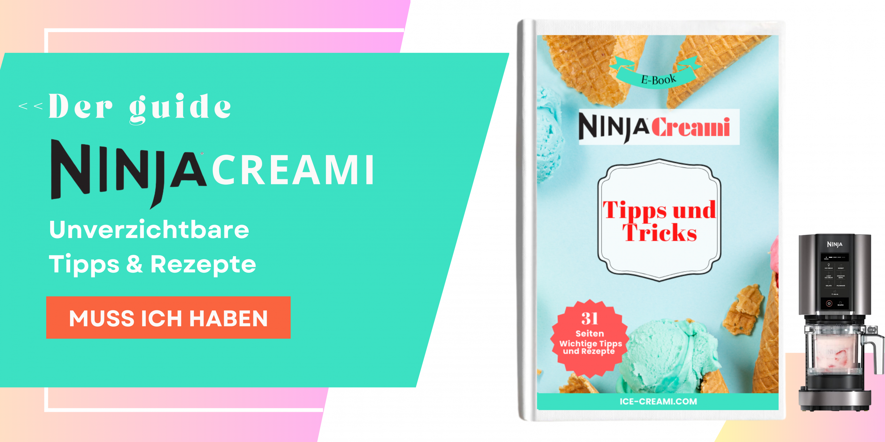 Blau-rosa modernes Sonderangebot-Verkaufsbanner