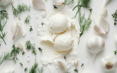 Cooked Garlic and Tarragon Ice Cream with Ninja Creami