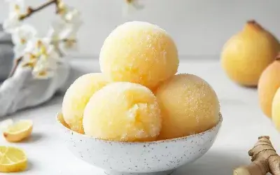 Quince and Ginger Sorbet: A refreshing and spicy dessert