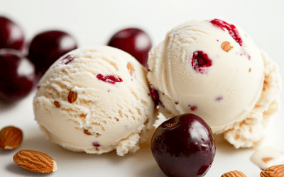 Almond Cherry Ice Cream with Ninja Creami