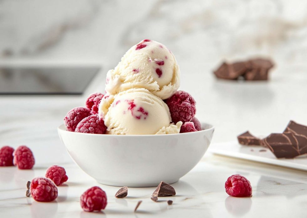 Glace au Yaourt avec Éclats de Framboises et le Ninja Creami 🍦Ice Creami