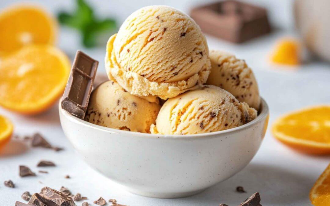 Helado de naranja con chispas de chocolate con Ninja Creami