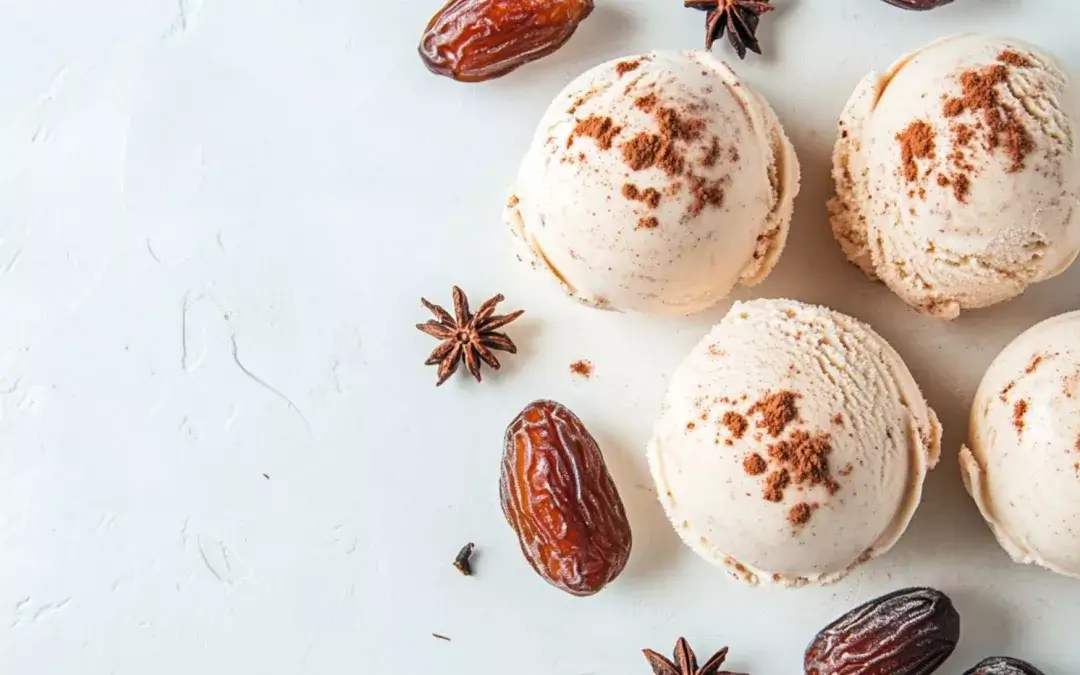 Sorvete de tâmaras e especiarias doces