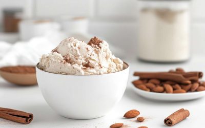 Gelato al latte di mandorle e cannella con il ninja crema