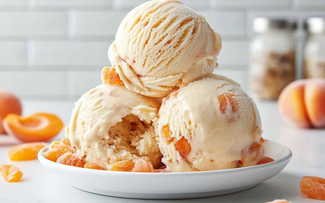 Vanilla Apricot Ice Cream with Apricot Pieces