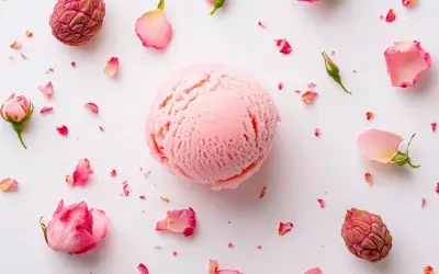 Sorbet van rozen en lychee: een delicaat en exotisch dessert