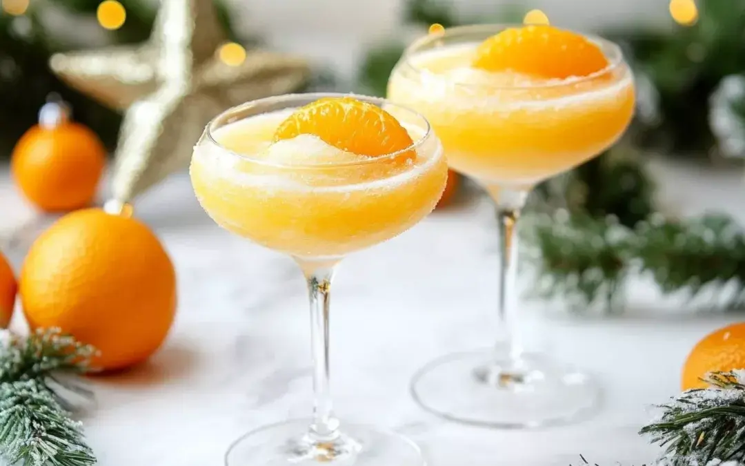 Cocktail glacé : Granité au champagne et mandarine