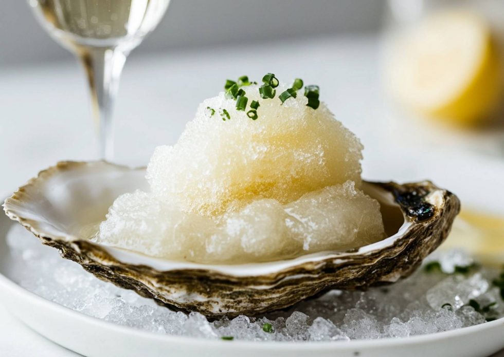 Austerngranita mit Champagner: eine raffinierte und erfrischende ... Austerngranita mit Champagner: eine raffinierte und erfrischende ...