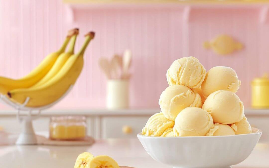 Sorvete de banana com o ninja creme