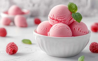 Raspberry-lychee sorbet with the Ninja Creami