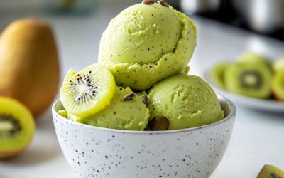Green Kiwi-Citron sorbet with the Ninja Creami