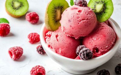 Kiwi-Framboise sorbet with the Ninja Creami