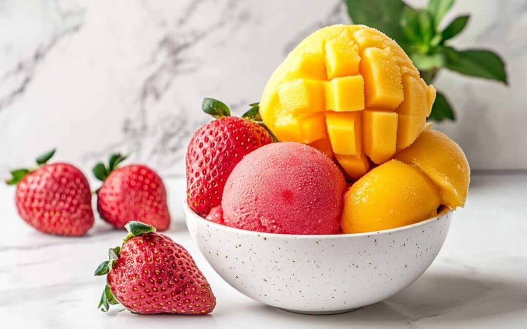Mango-Strawberry Sorbet with Ninja Creami