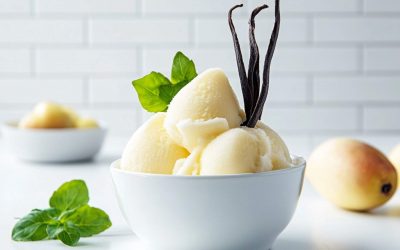 Pear-vanille sorbet with the ninja creami