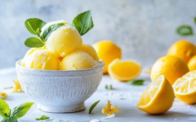 Yuzu sorbet with the Ninja Creami