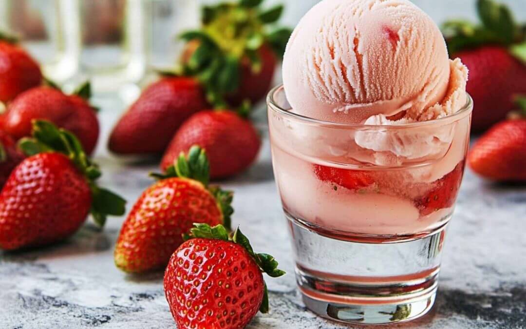 Mezcal y helado casero en Ninja CREAMi: Fresa y lima para combinaciones frutales y refinadas.