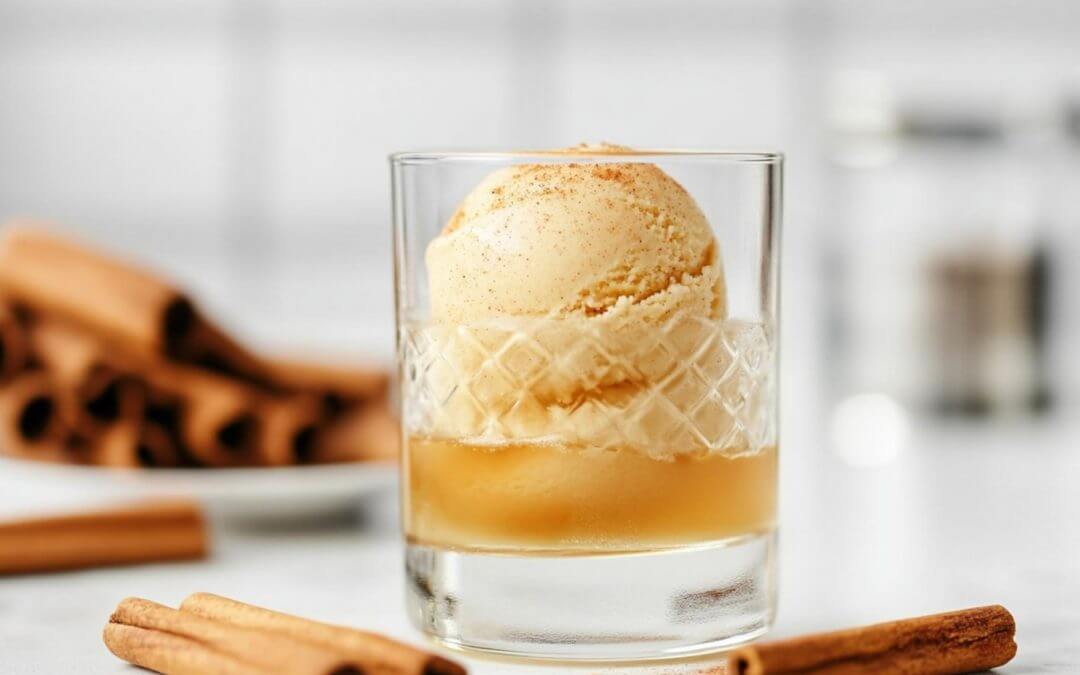 Digestive idea Pear Eau-de-Vie and Homemade Ice Cream with Ninja CREAMi: