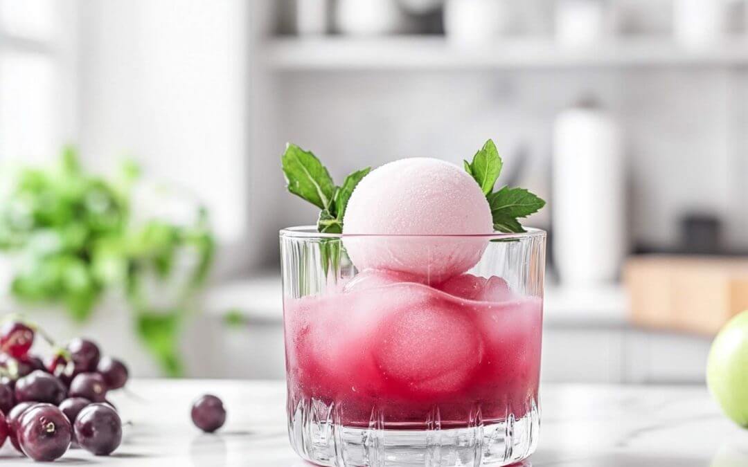 Iced Digestif mit Crème de Cassis und hausgemachtem Eis mit Ninja CREAMi